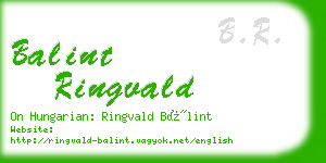 balint ringvald business card